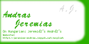 andras jeremias business card
